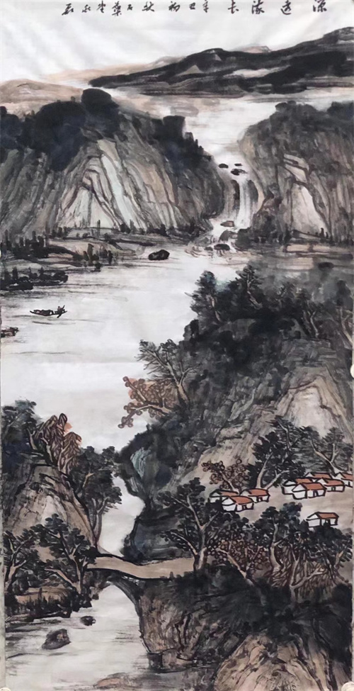 中国美术家协会会员崔兆磊山水画作品